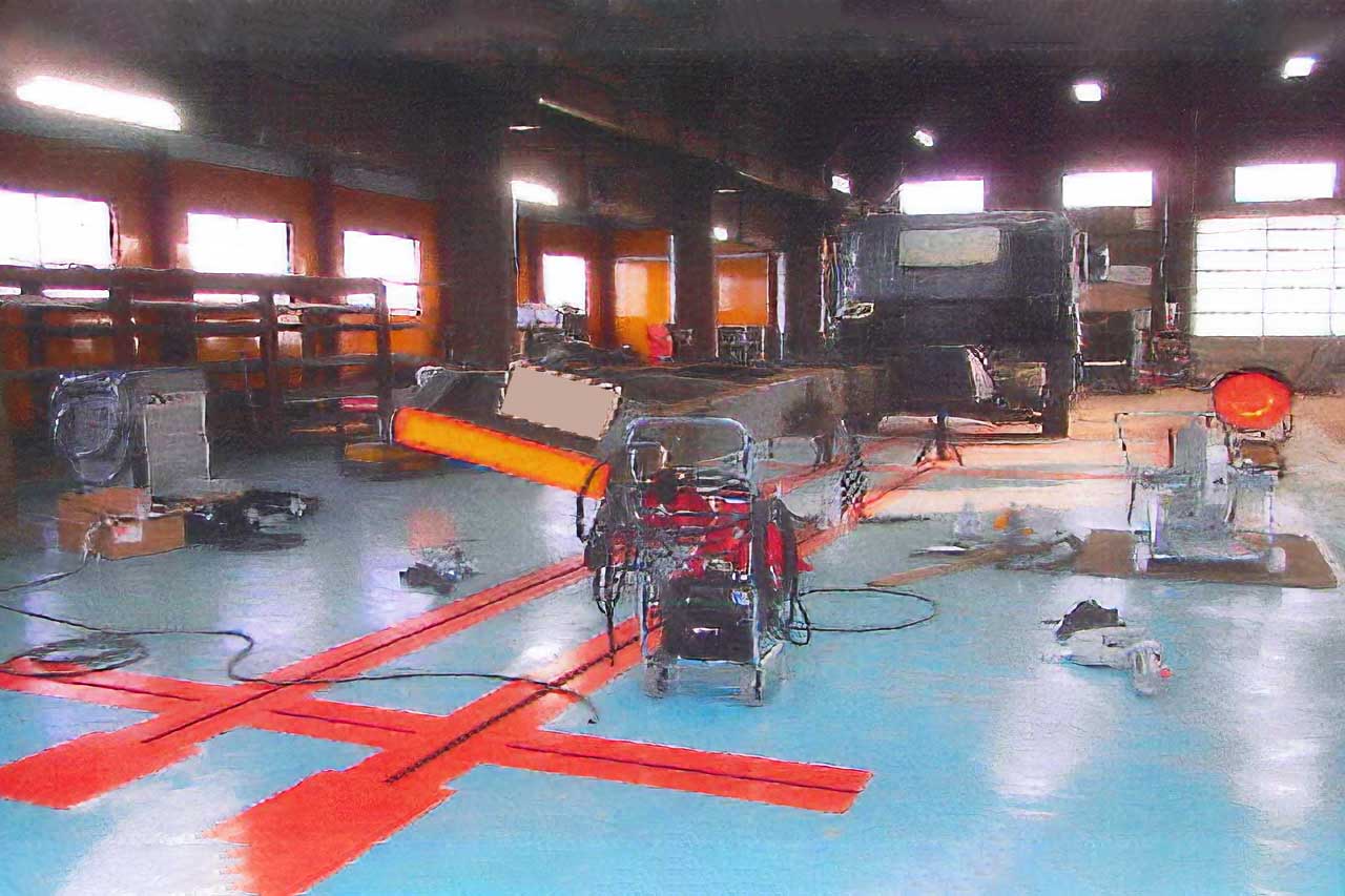 大型フレーム修正機
